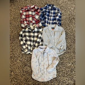 Toddler boy 3t long sleeve button down shirt bundle